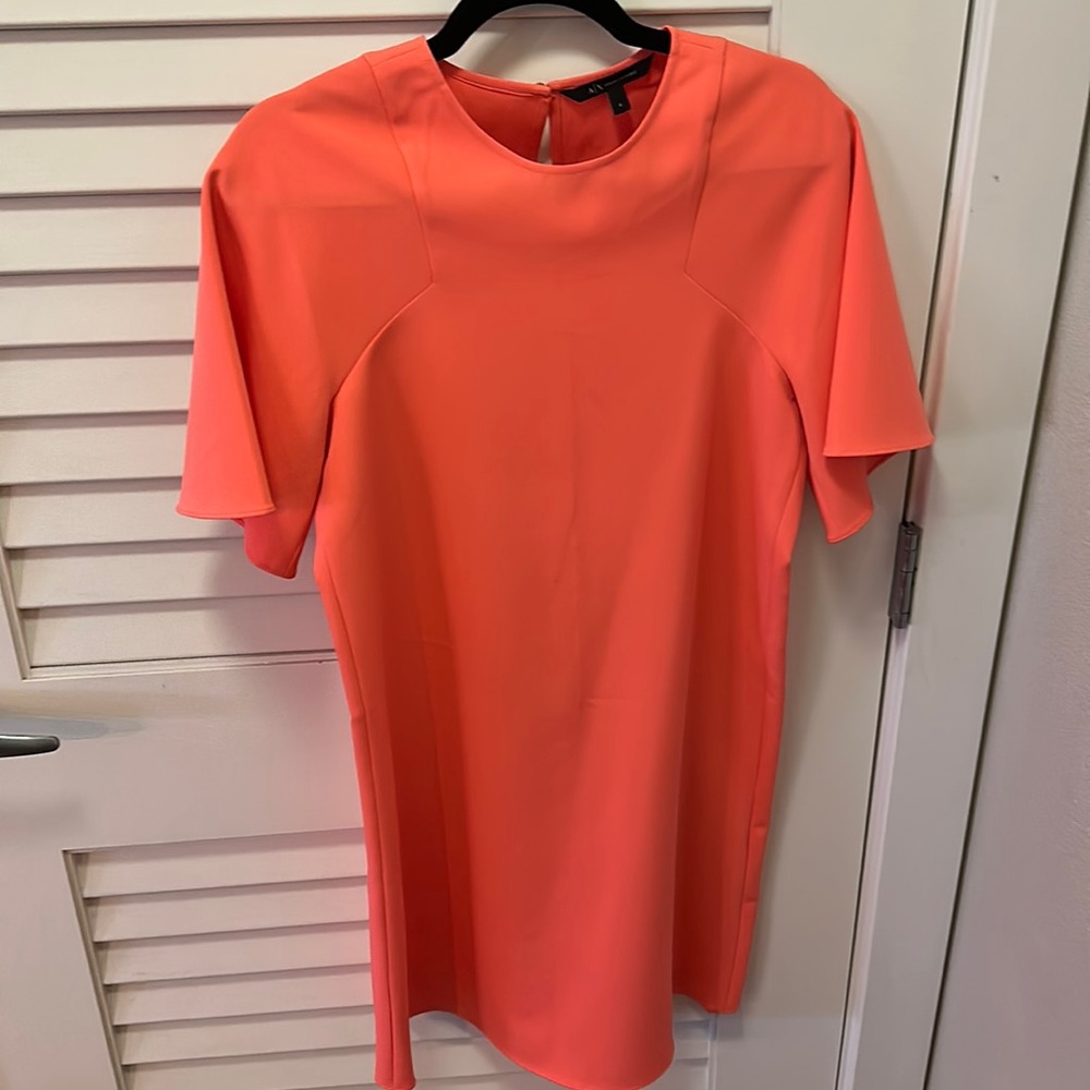 Armani Exchange short sleeved dress. Size 4. Orange color